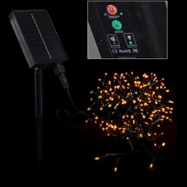 Guirlande Solaire Rechargeable 400 LED Blanc Chaud 8m
