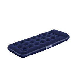 Matelas gonflable avec pompe à pied intégrée 1 place 185x76x22 cm - Bleu