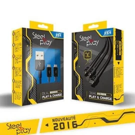 Cable manette double charge et jeu PS4