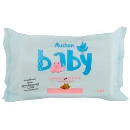 Lingettes sensitive à l'huile d'amande douce (x64)