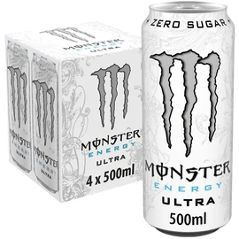 Boisson énergisante gazeuse ultra sans sucre boîte (4x50cl)