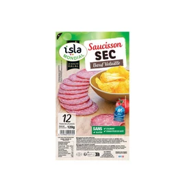 Saucisson sec de boeuf et volaille halal sans gluten (120g)