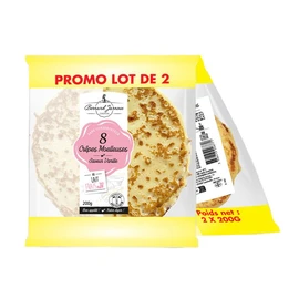 Crêpes moelleuses saveur vanille (2x200g)
