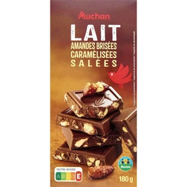 CULTIVONS LE BON Tablette de chocolat au lait aux amandes caramélisées salées (180g)