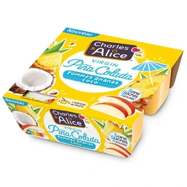Compote virgin pina colada ananas et coco sans sucres ajoutés (4x97g)