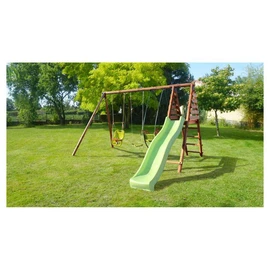 Portique balançoire avec toboggan - Bois - H2.22m - COLZA