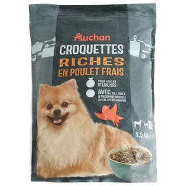 Croquettes au poulet pour chien stérilisé (1,5kg)