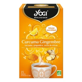 Infusion ayurvédique bio au curcuma gingembre et zeste de citron (30g)
