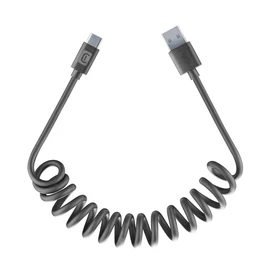 Câble de charge Spirale USB A/USB C - Noir