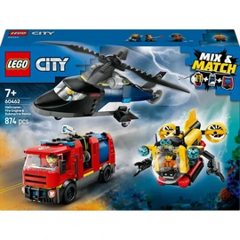 City 60462 - Hélicoptère, Camion de pompiers et sous-marin modulable