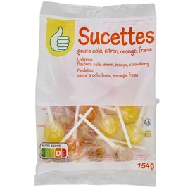 Sucettes goûts cola citron orange et fraise (154g)
