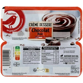Crème dessert chocolat noir (4x125g)