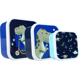 Boîtes goûter x3 Dinosaure - Multicolore