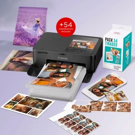 Pack Imprimante photo portable Selphy couleur CP1500 Noir + 54 impressions