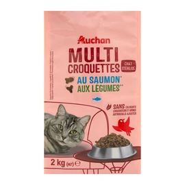 Multi croquettes au saumon et légumes pour chat stérilisé (2kg)