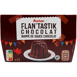 Flan au chocolat nappé de sauce chocolat (12x100g)
