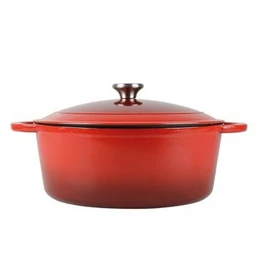 Cocotte ovale  4L fonte rouge