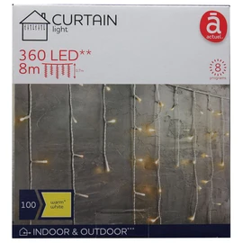 Guirlande Extérieure 360 LED Blanc Chaud 8m Effet Stalactite