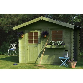 Abri de jardin bois Sologne traité autoclave toit double pente 7,53m²