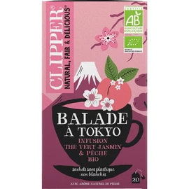 Infusion bio balade à Tokyo thé vert jasmin et pêche (40g)