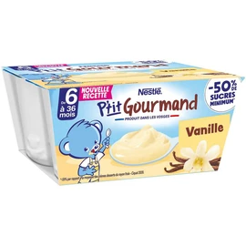 P'tit gourmand Petits pots à la vanille dès 6 mois (4x100g)