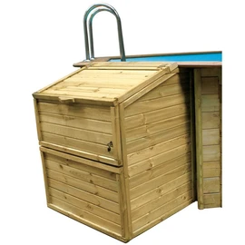 Coffre de filtration pour piscine - Bois - H119cm