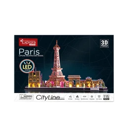 Maquette 3D monuments de Paris 50cm - Lumineux LED 115 pièces