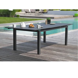 Table de jardin - 10/12 places - Aluminium - Gris - MIAMI