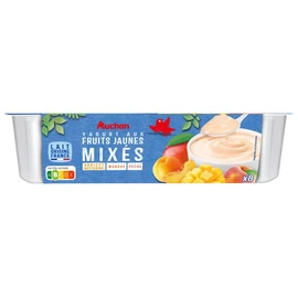 Yaourt aux fruits jaunes mixés abricot/nectarine mangue pêche (8x125g)