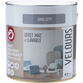 Peinture velour dépolluante gris city 2L