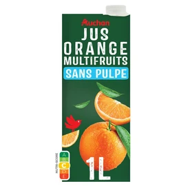 Jus d'orange multifruits à base de concentrés sans sucres ajoutés sans pulpe (1l)