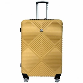 Valise rigide extensible  ABS jaune 8 roues 65x44x27cm Ethnic