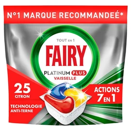 Platinum plus tablettes lave-vaisselle anti-terne citron (x25)