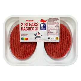 Steaks hachés pur bœuf 5%MG (2x100g)