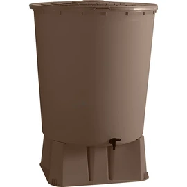 Récupérateur d'eau avec socle Taupe - 350L - ECOBASIC