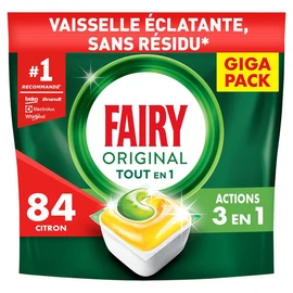 Capsules lave vaisselle tout en 1 au citron (x84)