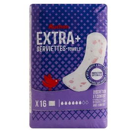Serviettes hygiéniques sans ailettes extra+ (x16)