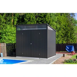 Abri de jardin métal Anthracite - Monopente - 5,22m² - MODERN