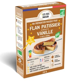Préparation bio de flan pâtissier goût vanille sans lactose (240g)
