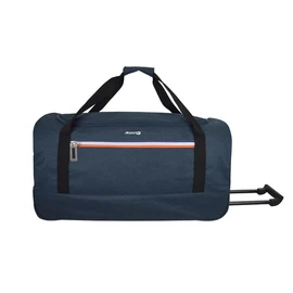 Sac de voyage à roulettes polyester bleu 2 roues 65x33x14cm
