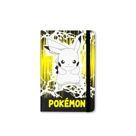 Carnet Pokémon 14x21cm 192 pages Fermeture élastique - Noir