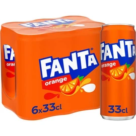 Boisson gazeuse aromatisée orange boîtes (6x33cl)