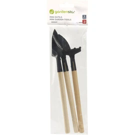 3 mini outils de jardin pour enfant avec manche en bois