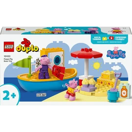 DUPLO 10432 - Le voyage en bateau de Peppa Pig  Set Éducatif à Construire et Reconstruire, avec 2 Figurines
