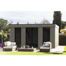 Abri de jardin bois - Toit plat - 21.34m² - DECOR HOME