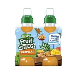 Boisson fruit shoot au jus de fruits tropical sans sucres ajoutés bouteilles (4x20cl)