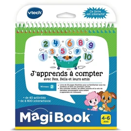 Livre interactif J'apprends à Compter Avec Rex, Bella et leurs Amis Magibook multicolore