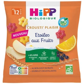 Crousti' plaisir Étoiles aux fruits bio dès 12 mois (30g)
