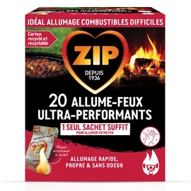 Sachets allume-feux ultra-performants allumage rapide sans odeur (x20)