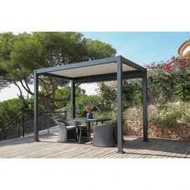 Pergola bioclimatique en aluminium 3x2M LAVANDE - Gris Anthracite